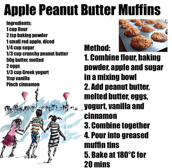Apple peanut Butter Muffins